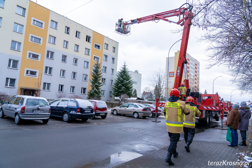 Pożar mieszkania w Krośnie na Mickiewicza
