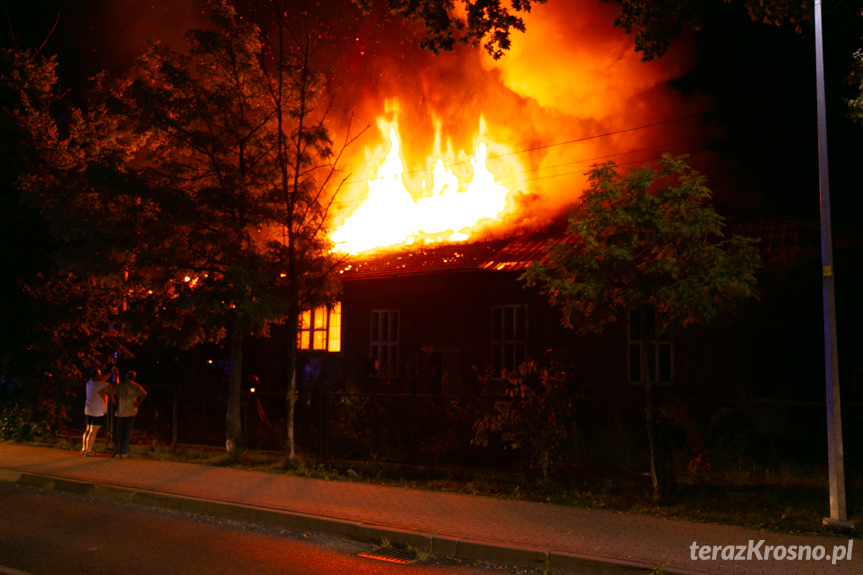 Pożar pustostanu w Polance