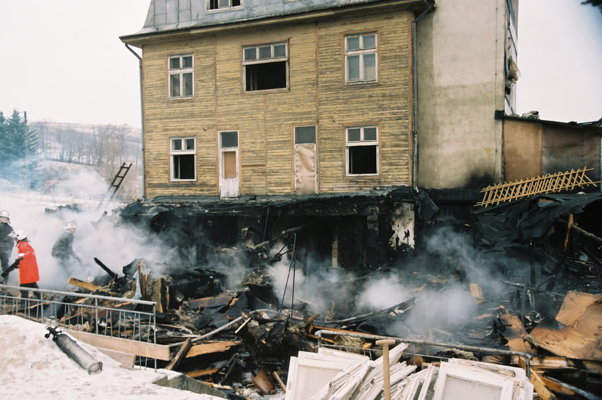 Pożar restauracji - hotelu BERTA w Iwonicz-Zdroju