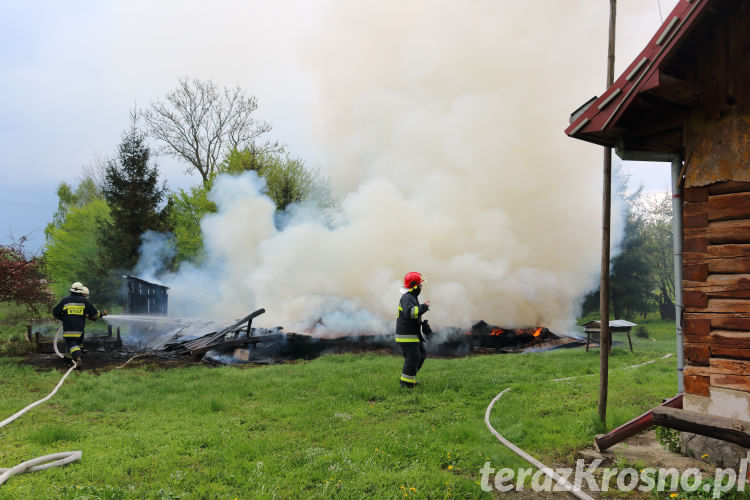Pożar stodoły w Bóbrce