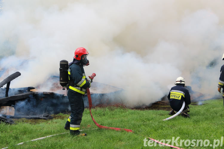 Pożar stodoły w Bóbrce