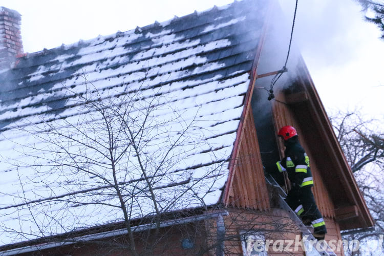 Pożar w domu na ul. Sportowej