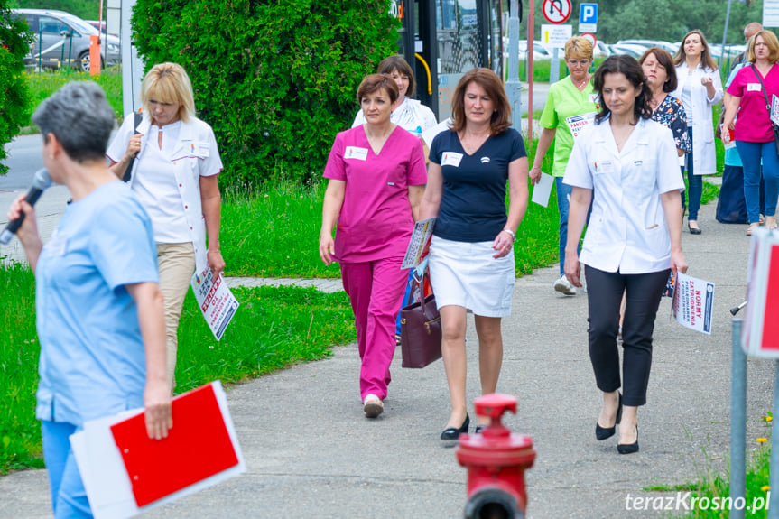 Protest pielęgniarek w Krośnie
