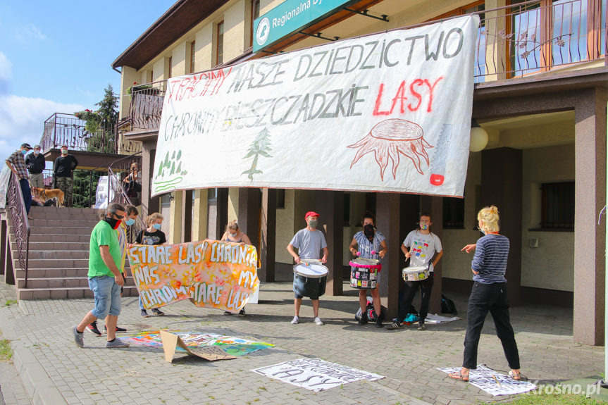 Protest pod RDLP w Krośnie