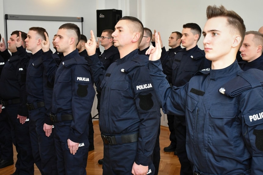 Ślubowanie nowych policjantów w Rzeszowie