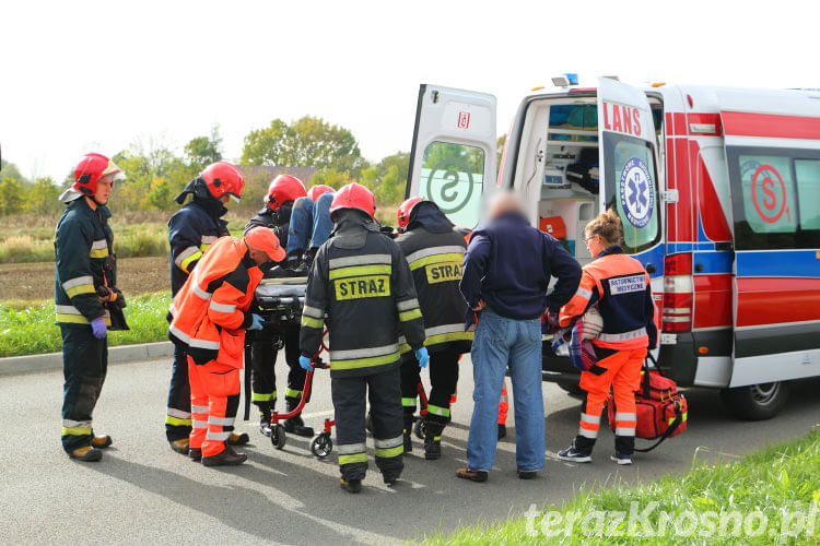 Wypadek motocyklisty w Krośnie