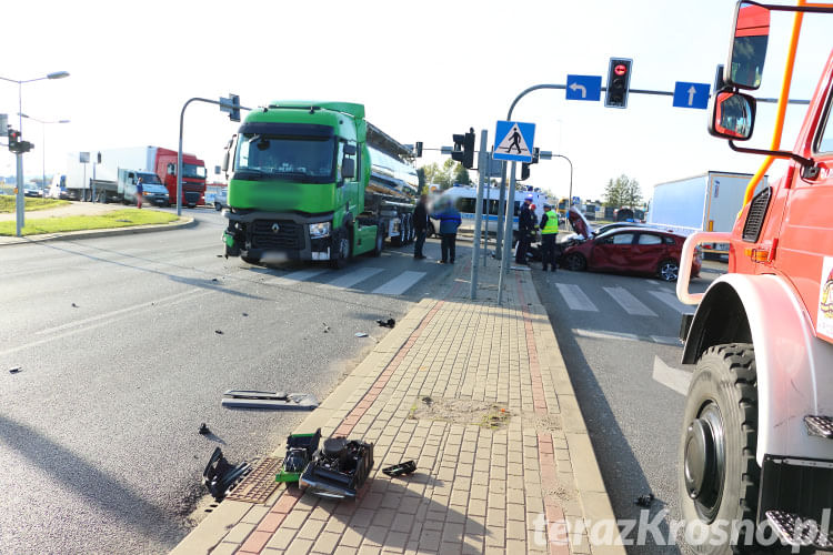 Wypadek na skrzyżowaniu Podkarpackiej