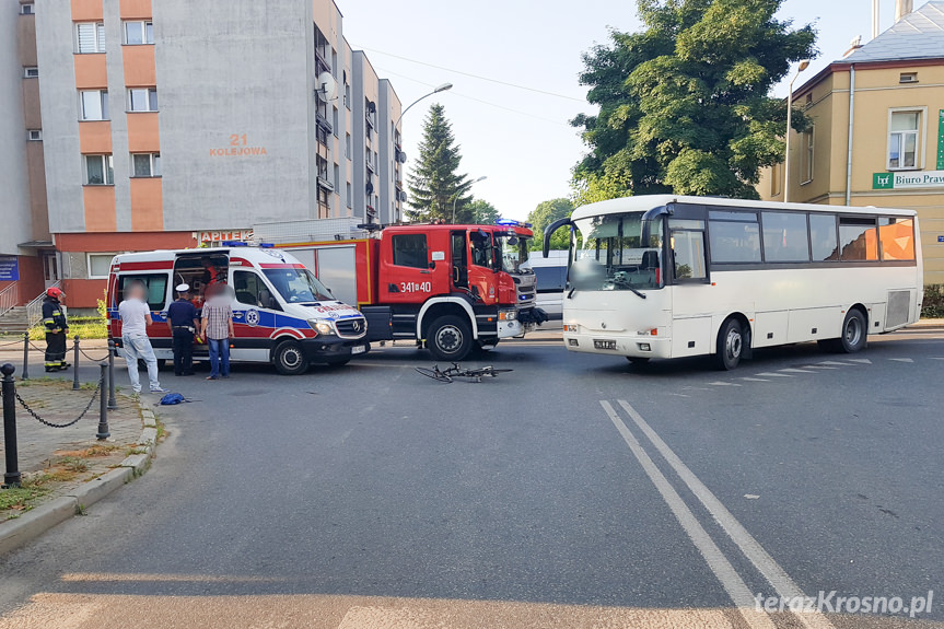 Wypadek na skrzyżowaniu w Krośnie