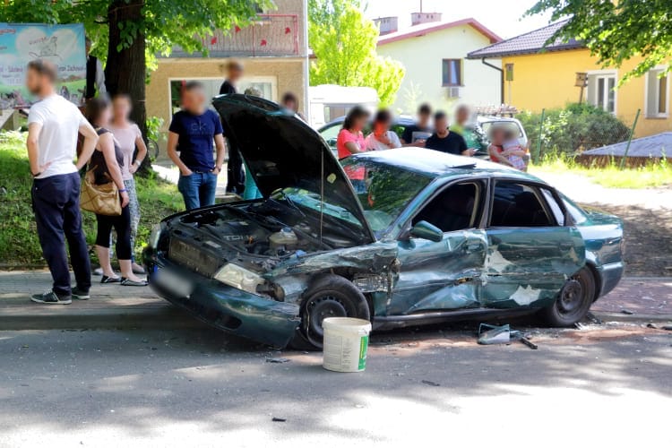 Wypadek na ul. Korczyńskiej w Krośnie
