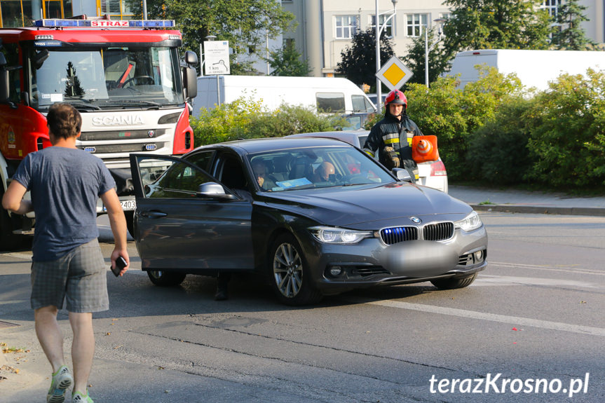 Wypadek na ul. Krakowskiej w Krośnie