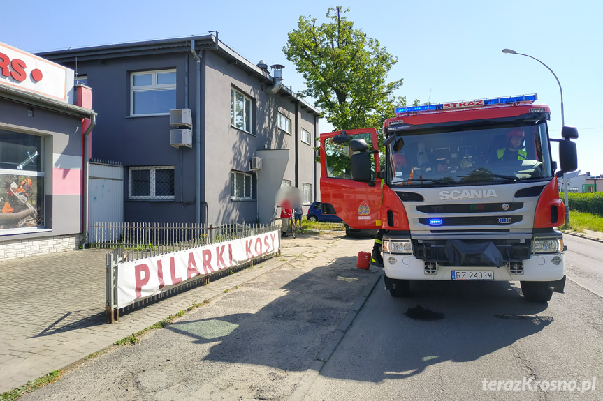 Wypadek na ul. Pużaka w Krośnie