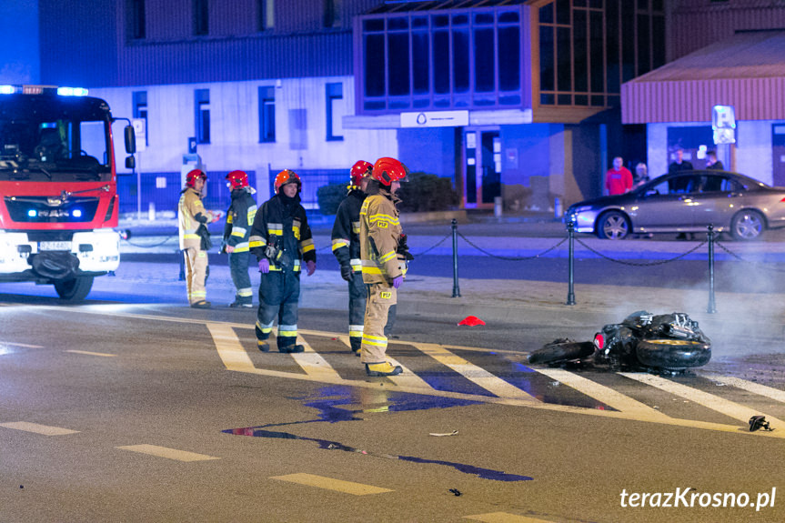 Wypadek na ulicy Podwale w Krośnie