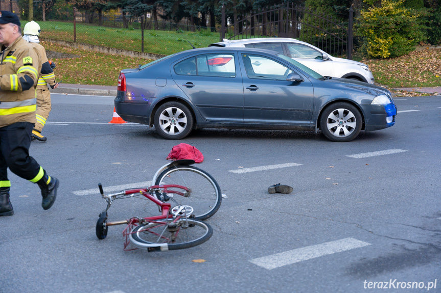 Wypadek w Jedliczu, potrącenie rowerzystki