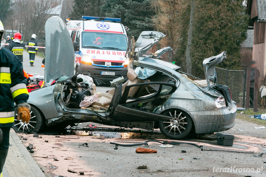 Wypadek w Krościenku Wyżnym BMW