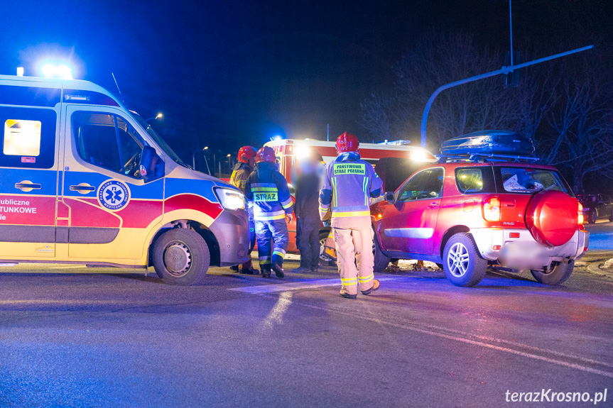 Wypadek z Krośnie na skrzyżowaniu