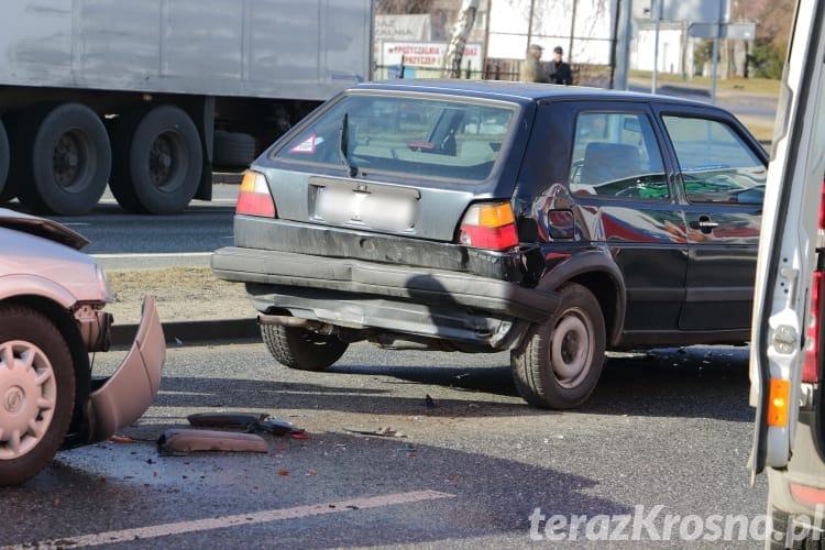Zderzenie 4 samochodów w Krośnie