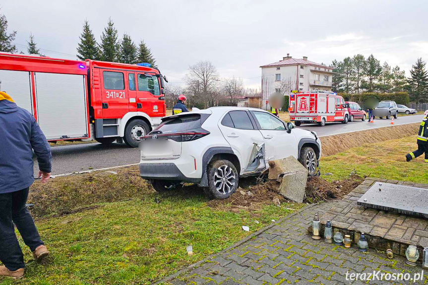 Zderzenie dwóch samochodów w Bóbrce