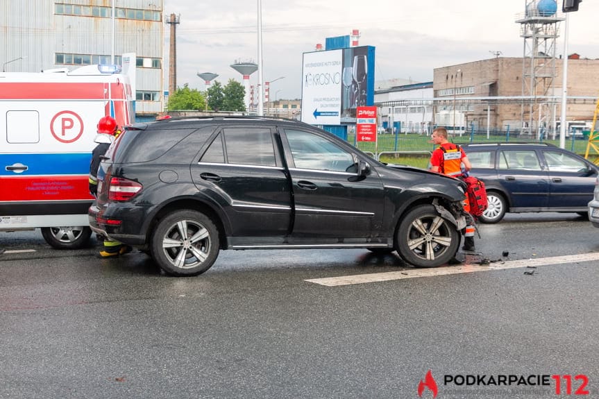 Zderzenie na skrzyżowaniu w Krośnie