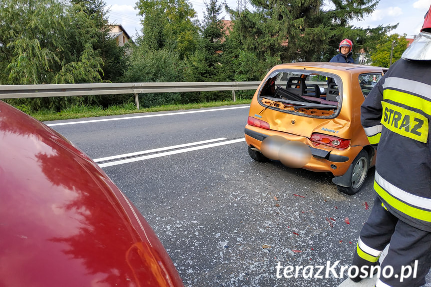 Zderzenie trzech samochodów w Miejscu Piastowym