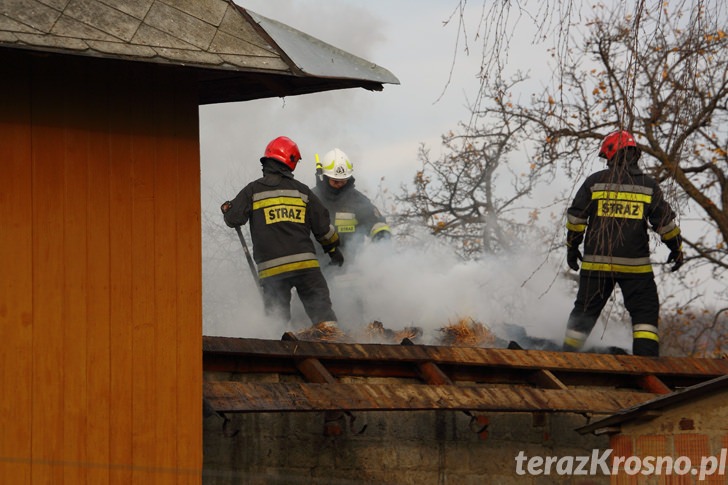 Pożar budynku gospodarczego w Teodorówce