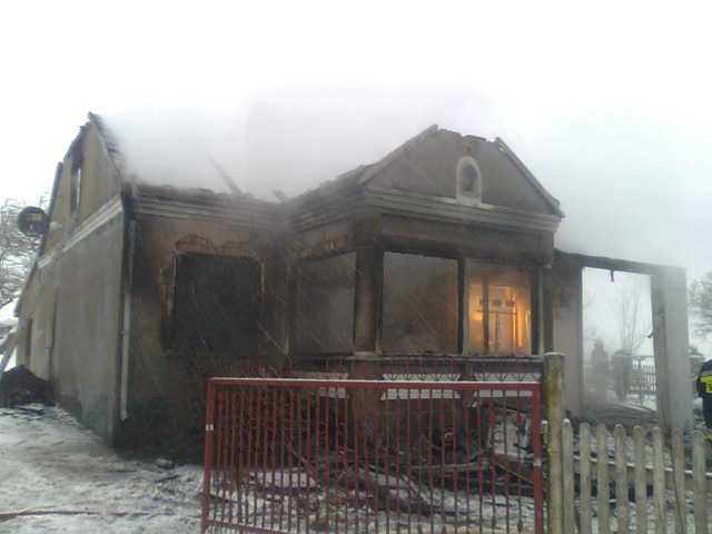 Pożar domu w Kopytowej