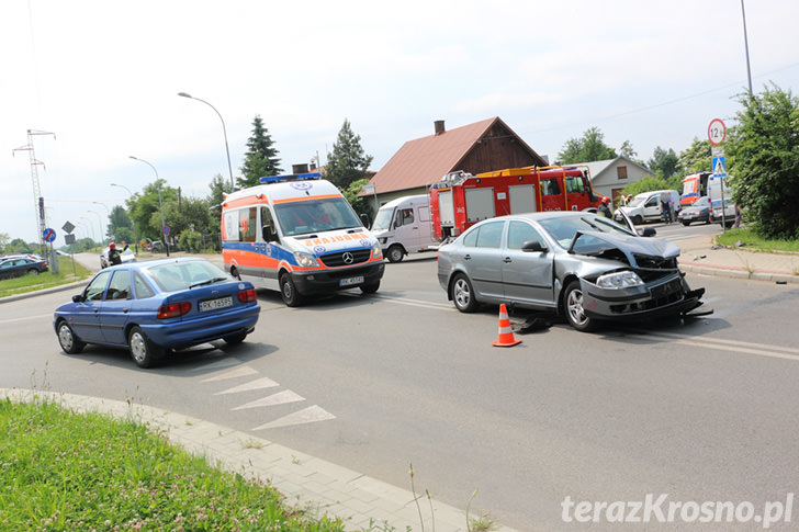 Wypadek w Krośnie na skrz. Hallera - Wieniawskiego - Sikorskiego