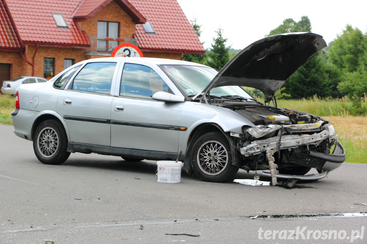 Zderzenie dwóch samochodów w Odrzykoniu