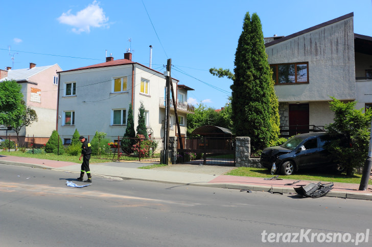 Wypadek na ul. Okrzei w Krośnie
