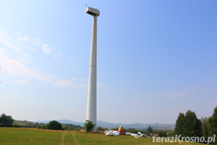 Awaria turbiny wiatrowej we Wróbliku Szlacheckim