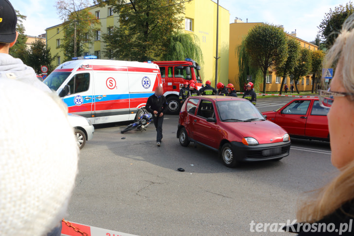 Wypadek w Krośnie. Kursantka w szpitalu