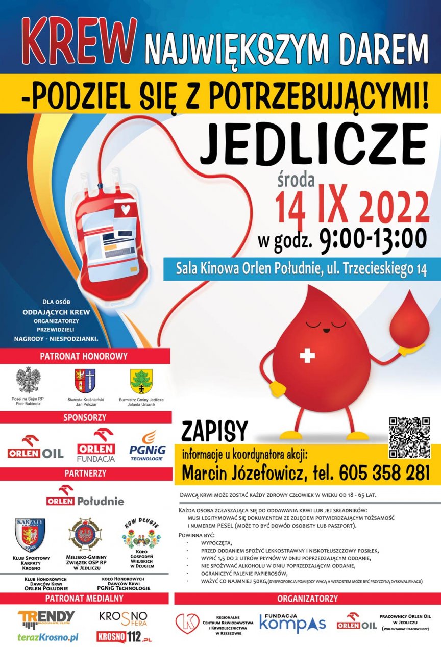 Akcja honorowego oddawania krwi w Jedliczu