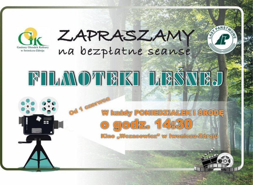 Bezpłatne seanse filmoteki leśnej w Iwoniczu-Zdroju