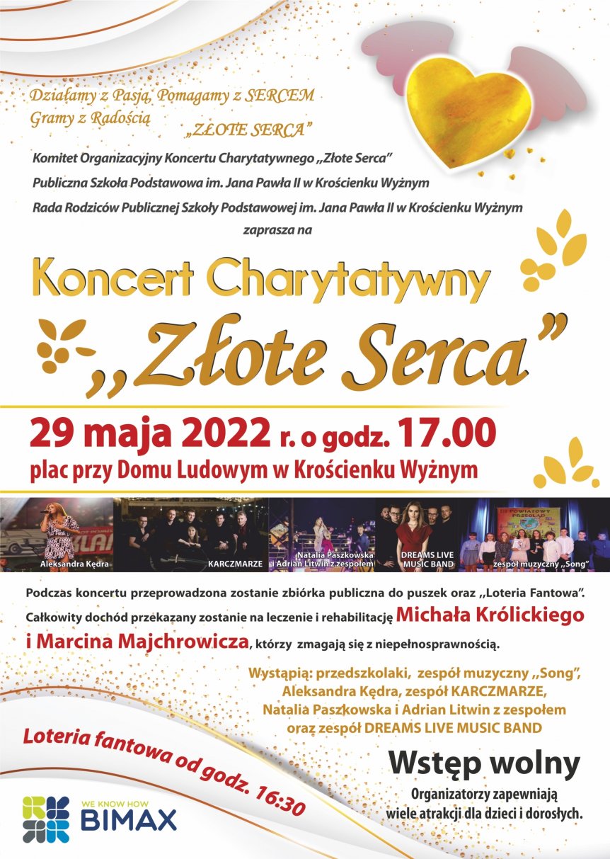 Koncert Charytatywny "Złote Serca" w Krościenku Wyżnym 