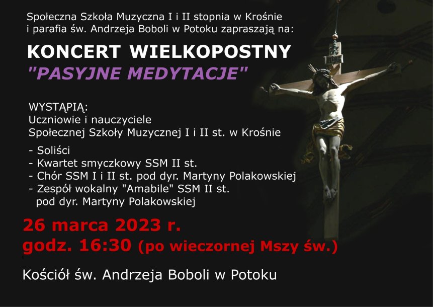 Koncert Wielkopostny "Pasje Medytacje" w Potoku