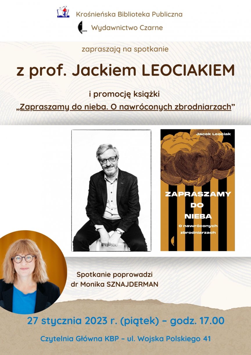 Spotkanie z prof. Jackiem Leociakiem w krośnieńskiej bibliotece 