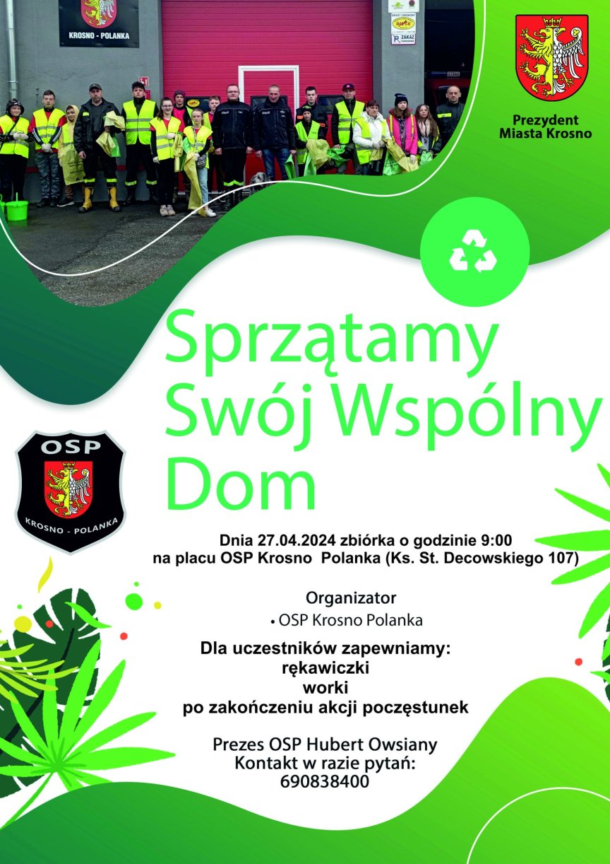 Sprzątamy Swój Wspólny Dom - akcja sprzątania z OSP Krosno Polanka