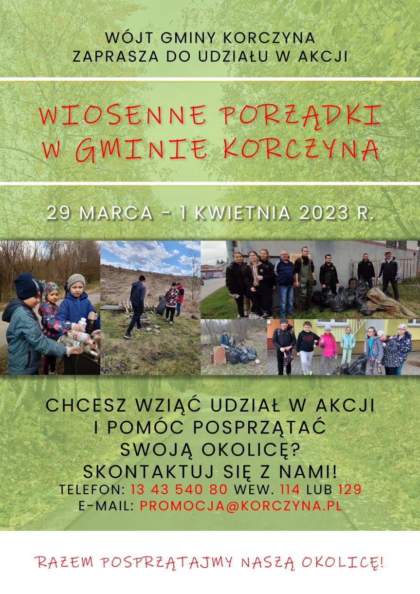 Wiosenne porządki w gminie Korczyna