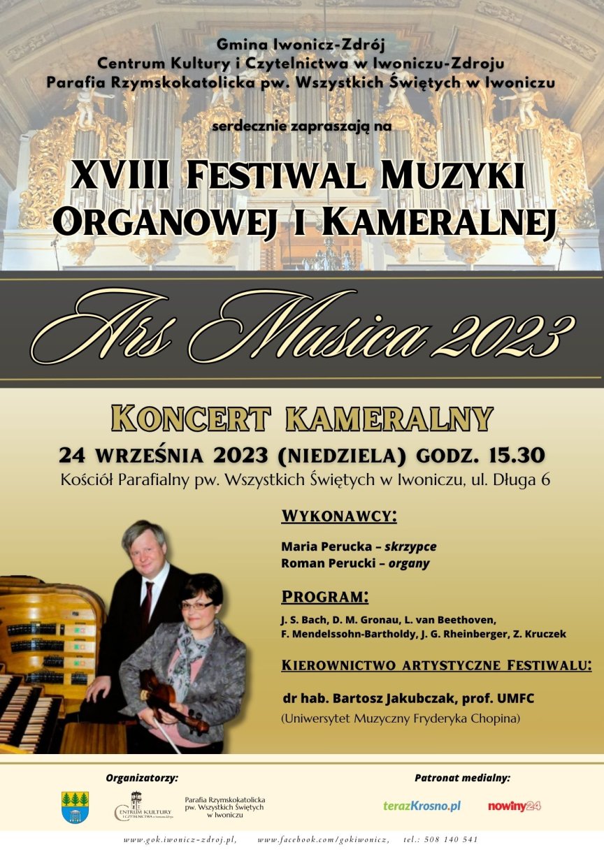 XVIII Festiwal Muzyki Organowej i Kameralnej w Iwoniczu