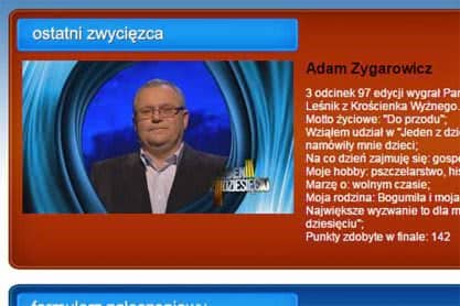 Adam Zygarowicz z Krościenka Wyżnego wygrał odcinek "Jeden z dziesięciu"