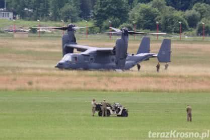 Amerykański V-22 Osprey wylądował w Krośnie [FOTO, WIDEO]