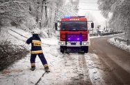 Atak zimy na Podkarpaciu. Liczne interwencje strażaków