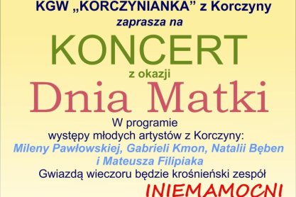 Koncert z okazji Dnia Matki w Korczynie