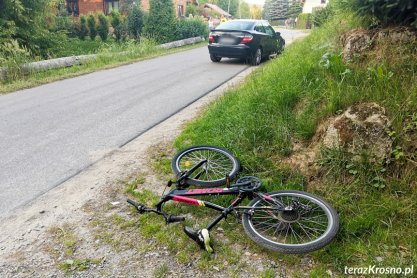 Odrzykoń. 13-letni rowerzysta wjechał pod samochód