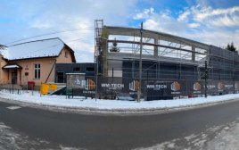 Postępy budowy sali gimnastycznej w Dobieszynie