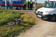 Potrącenie rowerzysty w Targowiskach