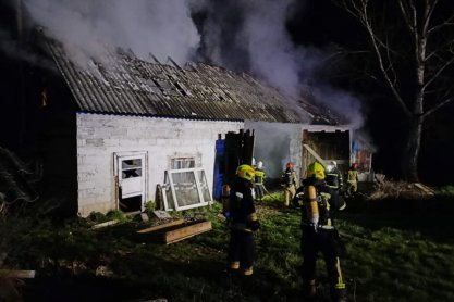 Pożar budynku gospodarczego w Osobnicy
