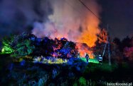 Pożar budynku gospodarczego w Potoku