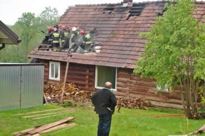 Pożar budynku mieszkalnego w Krościenku Wyżnym