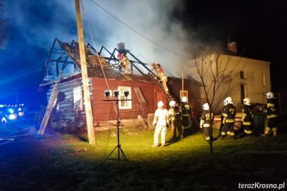 Pożar budynku w Bukowie