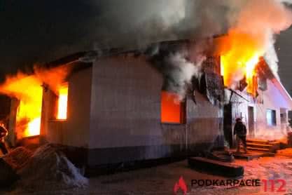 Pożar domu w Odrzykoniu